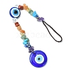 Gemstone Chip Beaded Pendant Decorations HJEW-JM01129-02-1