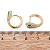 Brass Cubic Zirconia Hoop Earrings EJEW-D301-05G-02-5