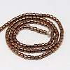 Electroplate Non-magnetic Synthetic Hematite Beads Strands G-J163-3x3mm-01-2