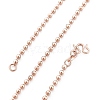 1.5mm Rack Plating Brass Ball Chain Necklaces for Women Men MAK-L044-63RG-4