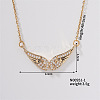 Vintage chic angel wing collarbone necklace with dazzling diamonds. HI7354-1-1