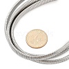 304 Stainless Steel 3-Strand Snake Chain Necklaces for Women NJEW-B122-02P-5