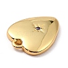 Brass Micro Pave Cubic Zirconia Charms ZIRC-I054-14G-07-2