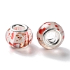 High Transparent Two-Color Copper Buckle Acrylic European Beads OACR-M024-05P-06-2