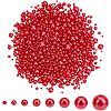 2120Pcs 8 Styles  Imitation Pearl Resin Beads Strands RESI-AR0001-47-1