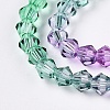 Gradient Color Baking Painted Glass Bead Strands DGLA-A039-T4mm-A010-3