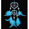 Feather Pendant Decoration with Natural Shell Beaded PW-WG74381-03-1