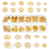 SUNNYCLUE 240Pcs 12 Style Brass Bead Caps KK-SC0003-35-1