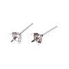 Non-Tarnish 316 Surgical Stainless Steel Stud Earring Setting STAS-S117-023B-1