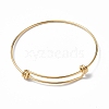 Ion Plating(IP) Adjustable 304 Stainless Steel Bangles Making X-MAK-F286-01G-1