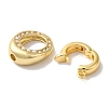 Oval Rack Plating Brass Fold Over Clasps KK-A225-03B-G-2