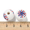 Printed Wood European Beads WOOD-G022-17B-3