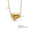 Golden Tone Titanium Steel Crystal Rhinestone Round Snake Chain Pendant Necklaces PW-WG040E8-04-1