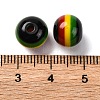 Ghana Jamaica Reggae Stripe Resin Beads RESI-G104-01B-3