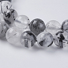 Natural Black Rutilated Quartz Beads Strands LS-G-G448-8mm-13-3