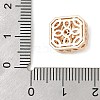 Brass Micro Pave Cubic Zirconia Beads KK-K297-31G-01-3