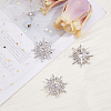 SUPERFINDINGS 6Pcs Alloy Rhinestone Brooches JEWB-FH0001-45P-3