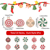 SUNNYCLUE 40Pcs 10 Style Christmas Themed Alloy Enamel Pendants ENAM-SC0003-74-2