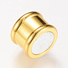 Brass Magnetic Clasps with Glue-in Ends X-KK-R052-22G-2