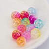 Transparent Crackle Acrylic Beads CACR-GA0001-01-6