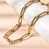 304 Stainless Steel Paperclip Chains Bracelet & Necklace Jewelry Sets SJEW-L199-15G-2