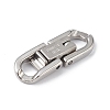 304 Stainless Steel Fold Over Clasps STAS-G307-11B-P-3