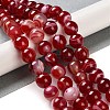 Natural Striped Agate/Banded Agate Beads Strands G-Z060-A01-C19-2