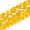 Transparent Electroplate Glass Beads Strands EGLA-A039-T2mm-B22-1