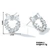 Geometric Brass Clear Cubic Zirconia Earring Sets FY3551-4-1