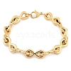 304 Stainless Steel Infinity Link Chain Bracelets for Women Men BJEW-F488-53B-G-4