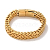 PVD Vacuum Plating 201 Stainless Steel Wheat Chain Bracelets for Women Men BJEW-H612-06C-G-1