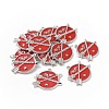 Alloy Enamel Pendants ENAM-G213-06P-3