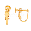 Brass Screw On Clip-on Earring Findings X-KK-L164-02-2