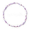 3Pcs 3 Style Glass Seed Beaded Anklets Set AJEW-AN00541-3