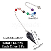 GLOBLELAND 3Pcs 3 Style Natural Gemstone Hexagonal Pointed Dowsing Pendulums HJEW-GL0001-07-2