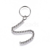 304 Stainless Steel Split Key Ring Clasps STAS-L226-008A-2