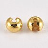 Brass Crimp Beads Covers X-KK-G311-08G-2