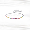 Colorful Cubic Zirconia Tennis Bracelet BJEW-I314-004P-2