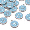 Platinum Plated Alloy Enamel Charms ENAM-S118-04N-P-4