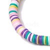 3Pcs 3 Colors Polymer Clay Disc Beaded Stretch Bracelet Sets BJEW-JB10439-01-5