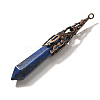 Dyed Natural Lapis Lazuli Pointed Big Pendants G-P560-02R-17-2