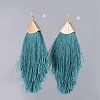 Polyester Tassel Dangle Earrings EJEW-JE03546-2