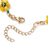 Flower Natural Quartz Crystal Beaded Stretch Bracelets for Women BJEW-TA00555-4