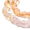 Natural Rose Quartz & Citrine Beads Strands G-L610-B10-01-4