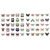 50Pcs Moth PVC Self Adhesive Cartoon Stickers X-STIC-B001-19-3