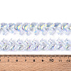 Baking Paint Electroplate Transparent Glass Beads Strands EGLA-N017-06-B04-4