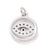 Brass Micro Pave Cubic Zirconia Pendants KK-C012-20P-2