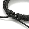 PU Imitation Leather Braided Cord Bracelets BJEW-P329-01B-AS-3