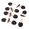 5 Pairs Resin Buttons BUTT-TA0001-48B-3