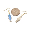 Light Gold Alloy Enamel Dangle Earrings EJEW-JE05607-03-3